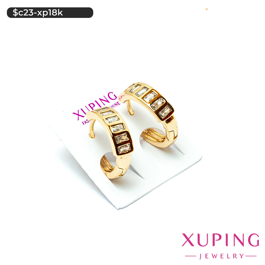 Aretes con zirconias rectangulares