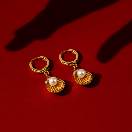Aretes de conchita de mar