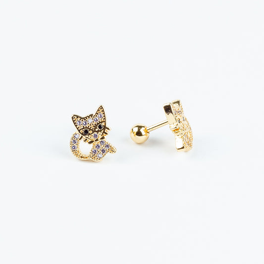 (PFB_00451) Aretes de bolita de gato