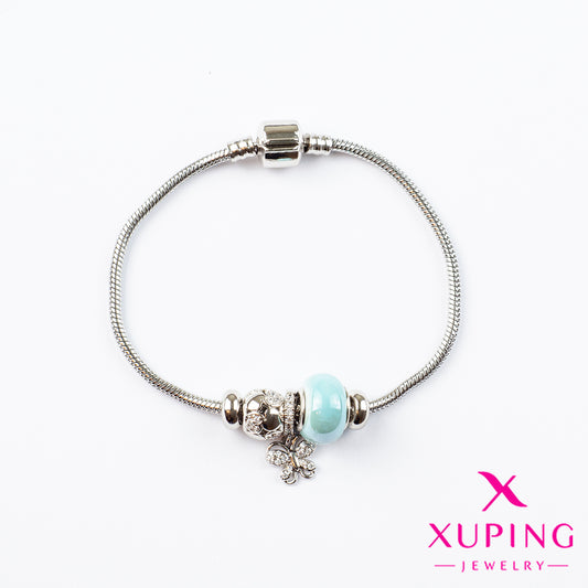 (XPH_00509) Pulsera con charms de mariposa 20 cm