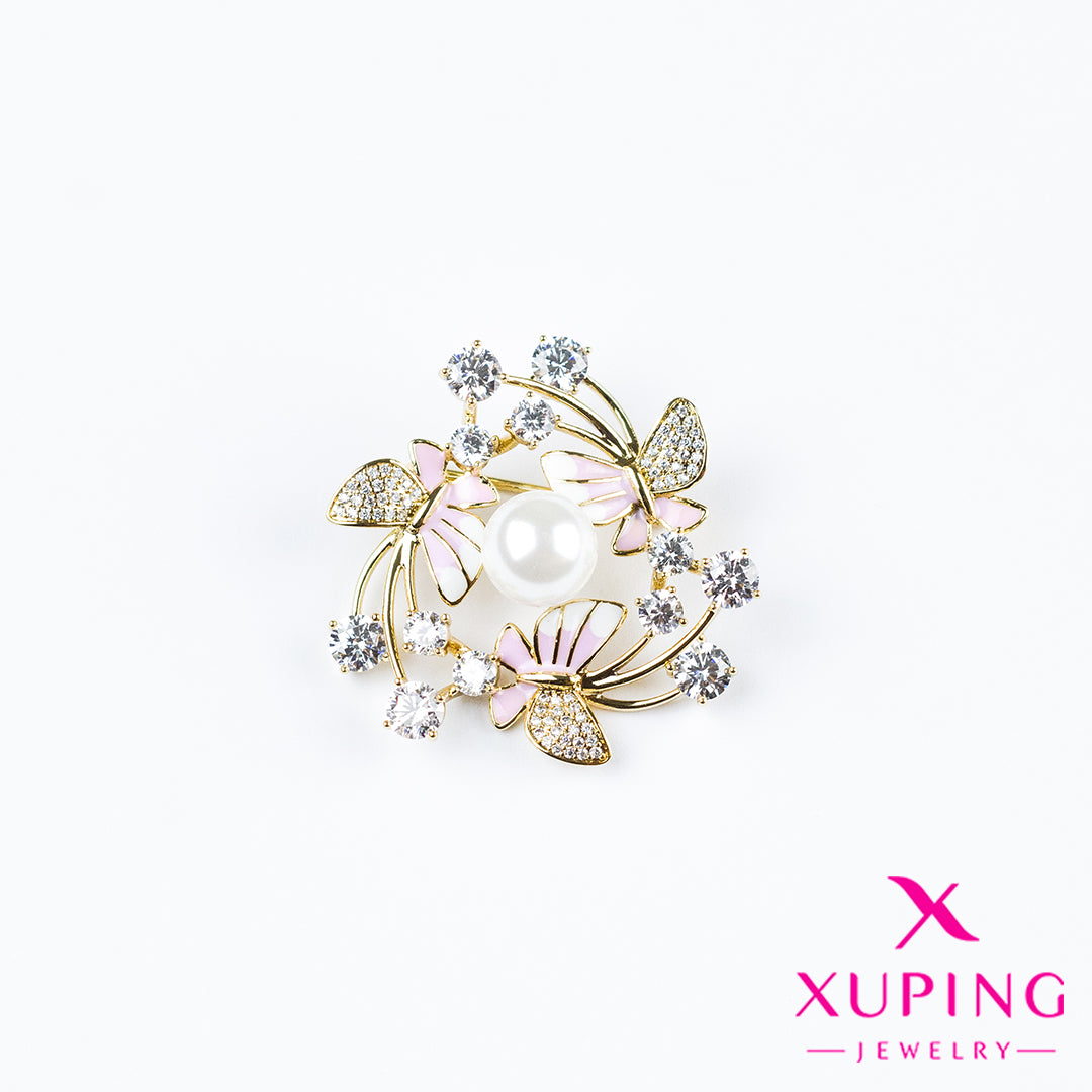 (XPD_00026) Broche de mariposas 10K