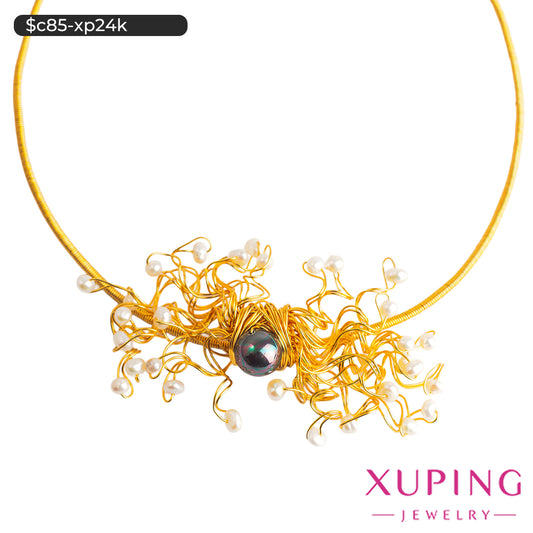 (XPE_00095) Omega de perla negra 24K