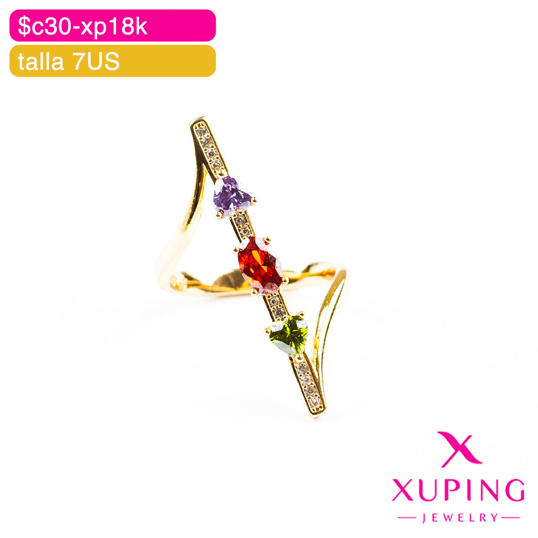 (XPA_00880) Anillo de corazones 7US