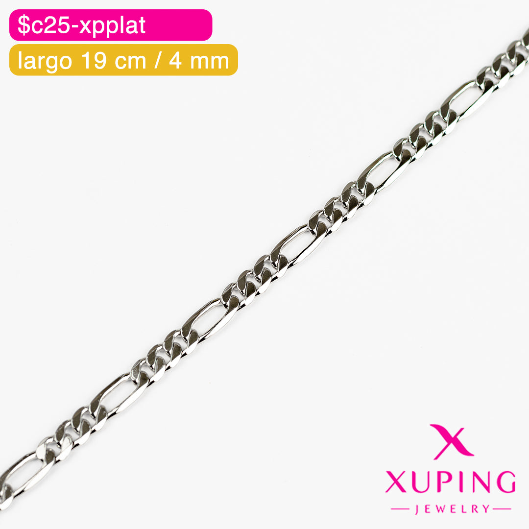 (XPH_00649) Pulsera eslabón fígaro 19 cm / 4 mm