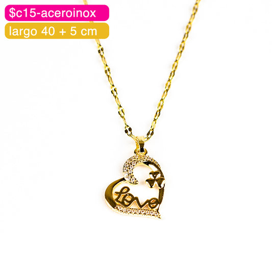 (AIE_00039) Gargantilla LOVE 40 + 5 cm
