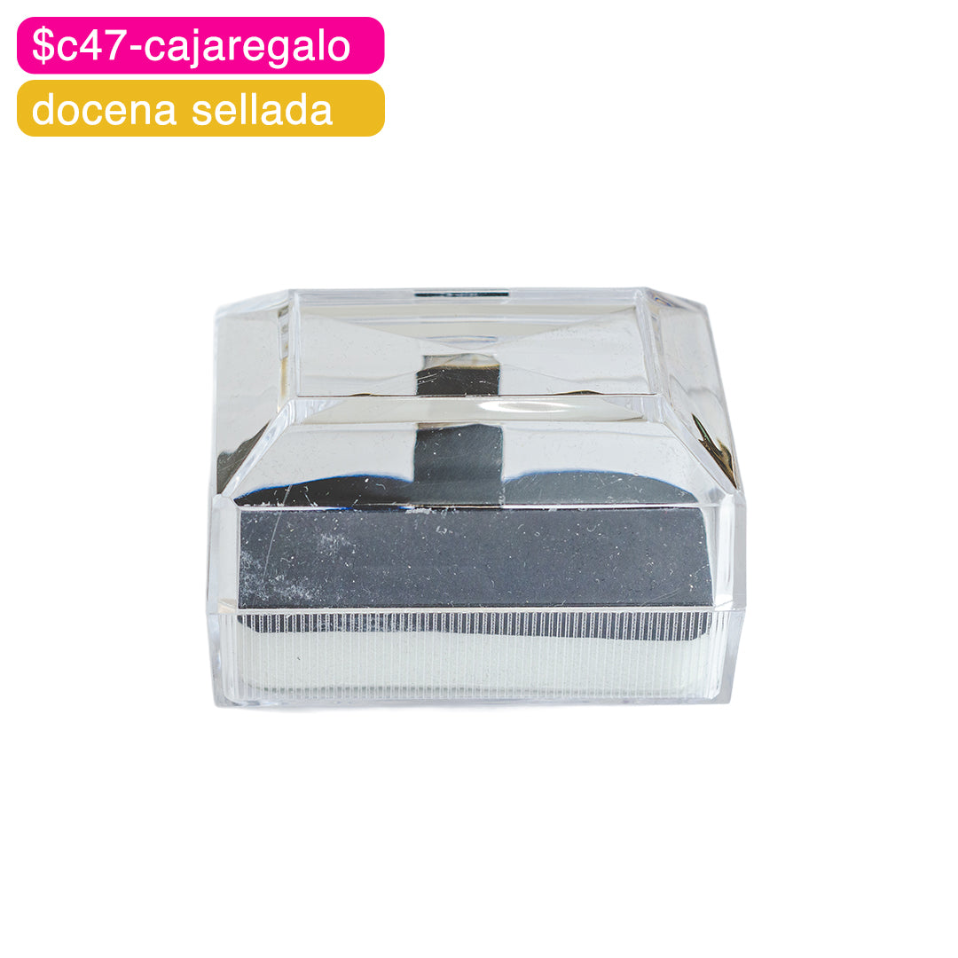(BZA_00004) Caja de cristal para anillos - Docena