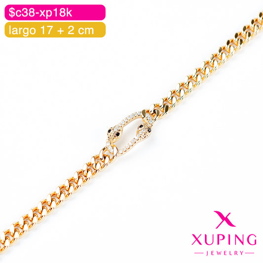 (XPH_00692) Pulsera de serpientes 17 + 2 cm