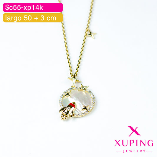 (XPE_00588) Gargantilla de cohete 50 + 3 cm 14K