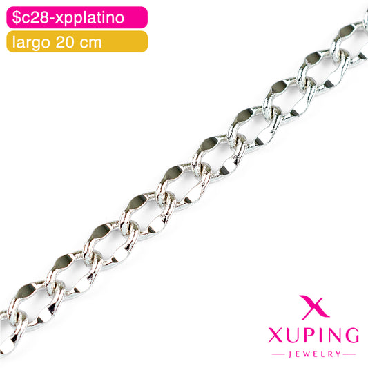 (XPH_00727) Pulsera eslabón cubano 20 cm | 8 mm