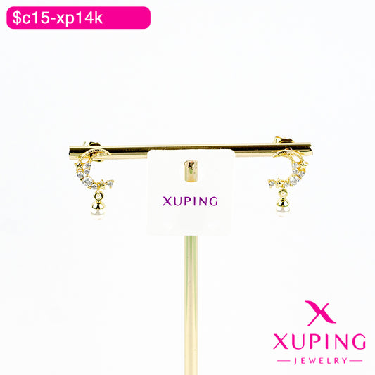 (XPB_02804) Aretes de luna 14K