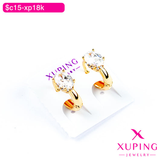 (XPB_02831) Aretes de zirconia ovalada