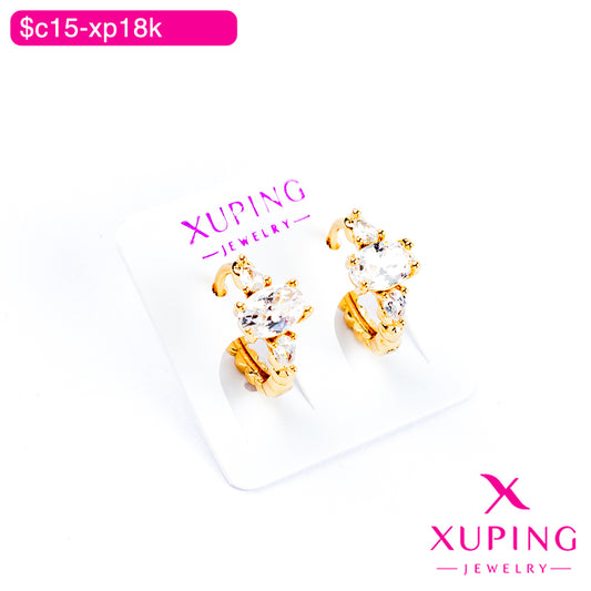 (XPB_02843) Aretes de zirconia ovalada