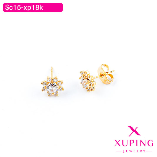 (XPB_02906) Aretes pegados de flor