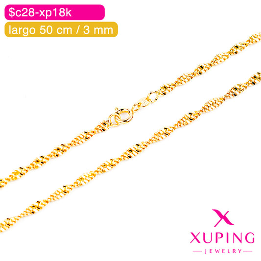 (XPE_00604) Cadena entorchada 50 cm / 3 mm