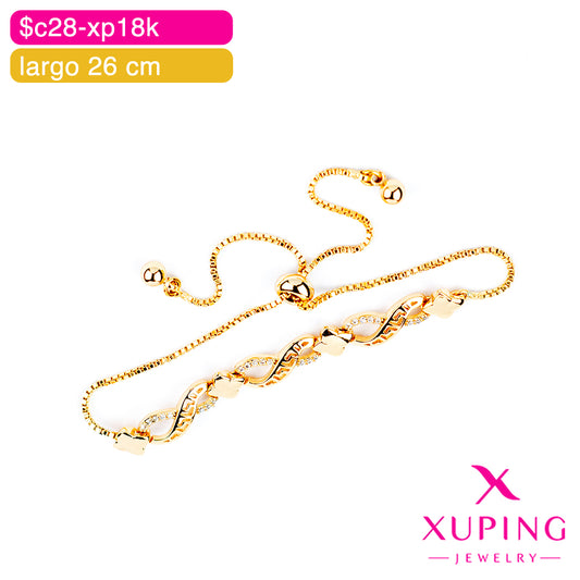 (XPH_00732) Pulsera ajustable de infinitos 26 cm