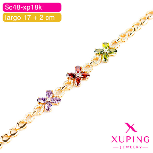 (XPH_00733) Pulsera de mariposas 17 + 2 cm