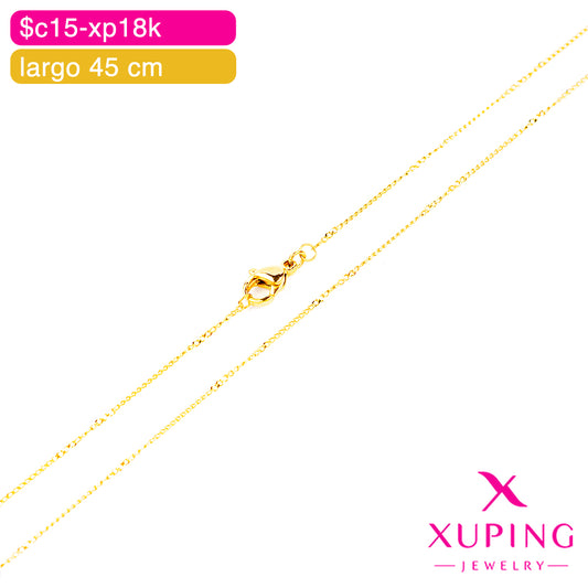 (XPE_00611) Cadena eslabón cubano alternado 45 cm