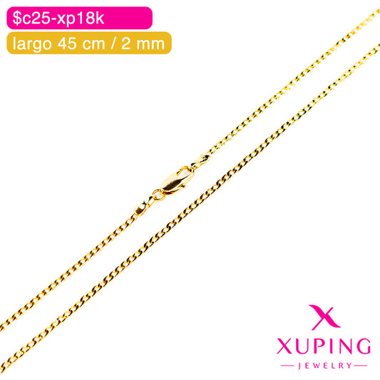 (XPE_00615) Cadena eslabón cubano 45 cm / 2 mm