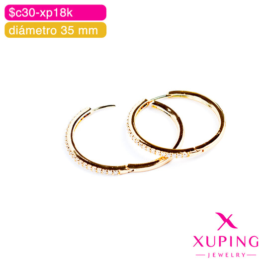 (XPB_03017) Argollas con zirconias ø 35 mm