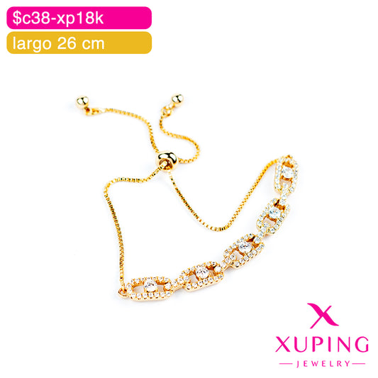 (XPH_00739) Pulsera ajustable de rectángulos