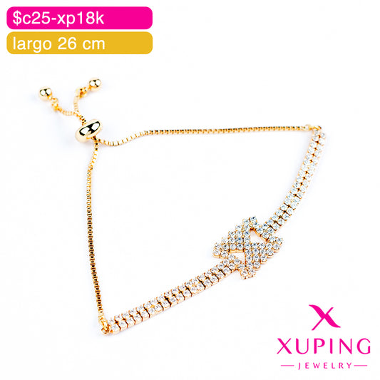 (XPH_00743) Pulsera ajustable de doble hilera