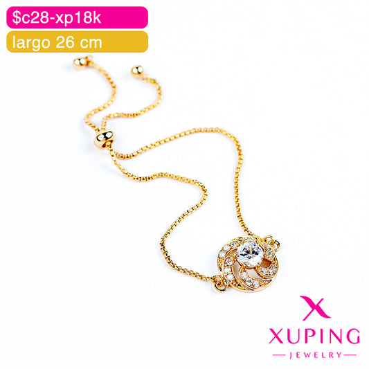 (XPH_00744) Pulsera ajustable de rosetón