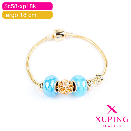(XPH_00746) Pulsera con charms 18 cm