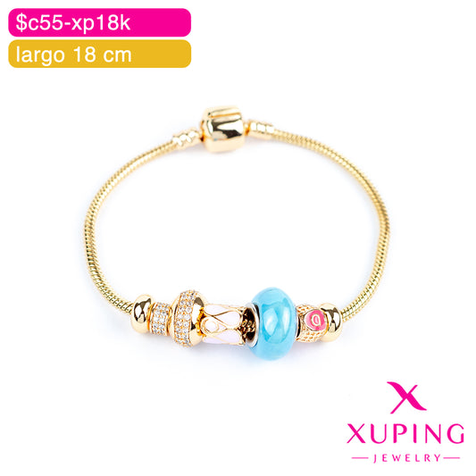 (XPH_00747) Pulsera con charms 18 cm