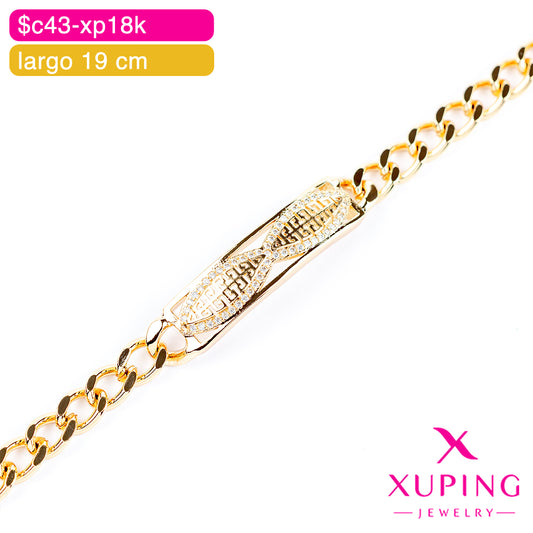 (XPH_00749) Pulsera de plancha calada 19 cm