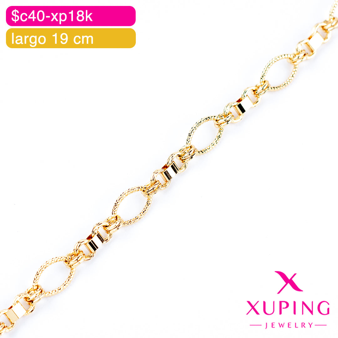(XPH_00751) Pulsera alternada 19 cm