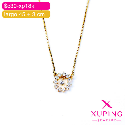 (XPE_00629) Gargantilla de zirconia 45 + 3 cm