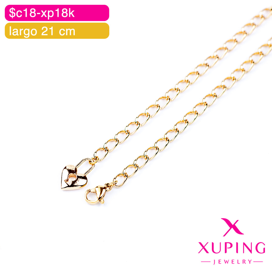 (XPH_00774) Pulsera de candado 21 cm