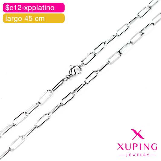 (XPE_00640) Cadena paperclip 45 cm