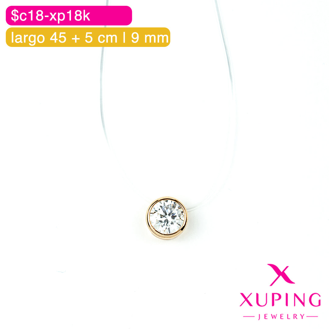 (XPE_00633) Gargantilla transparente 45 + 5 cm | 9 mm