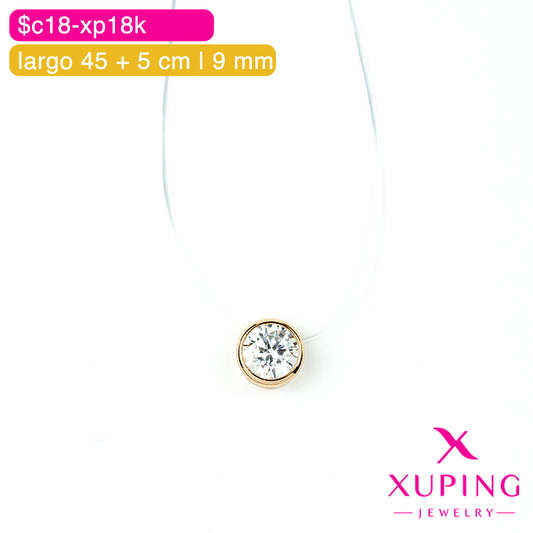 (XPE_00633) Gargantilla transparente 45 + 5 cm | 9 mm