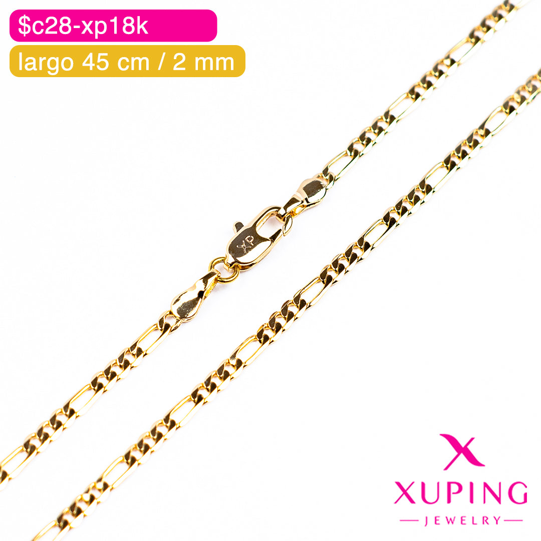 (XPE_00643) Cadena eslabón fígaro 45 cm / 2 mm