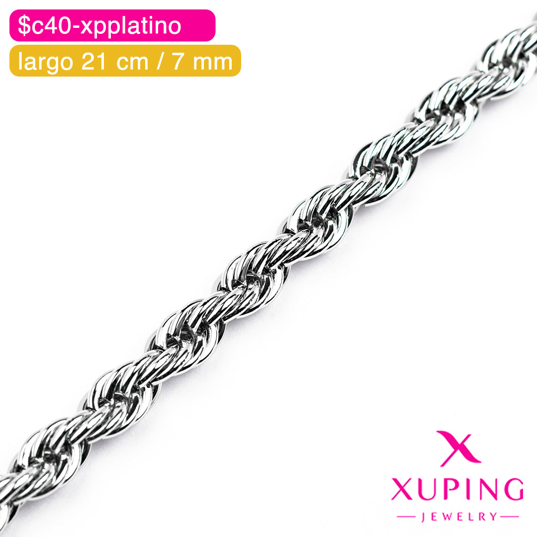(XPH_00830) Pulsera de lazo 21 cm / 7 mm