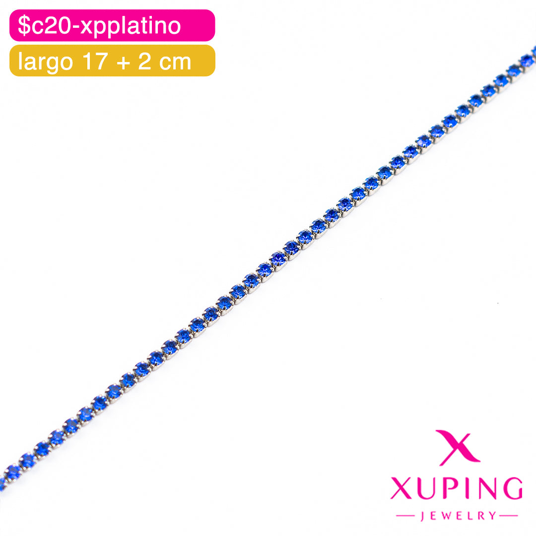 (XPH_00831) Pulsera tenis 17 + 2 cm