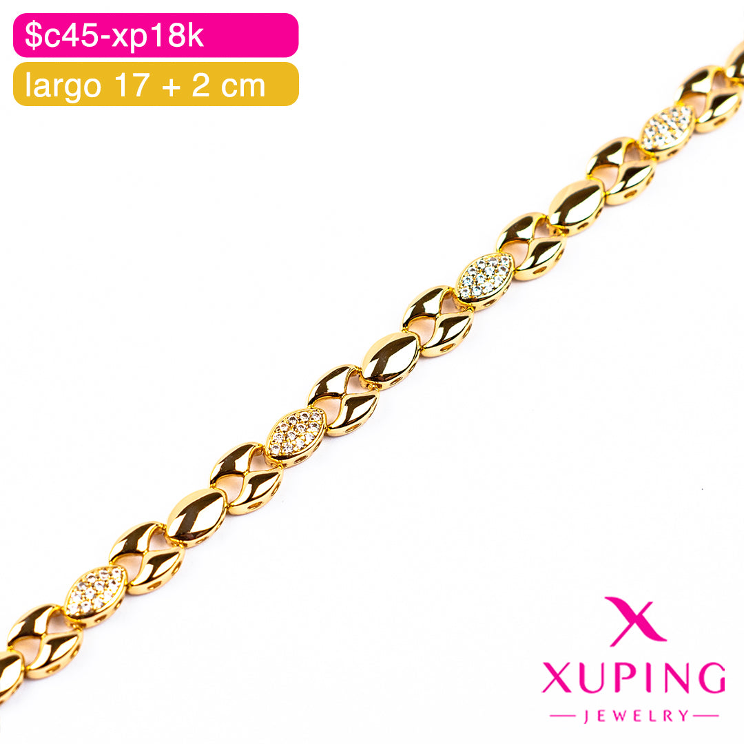 (XPH_00835) Pulsera eslabón de ancla 17 + 2 cm