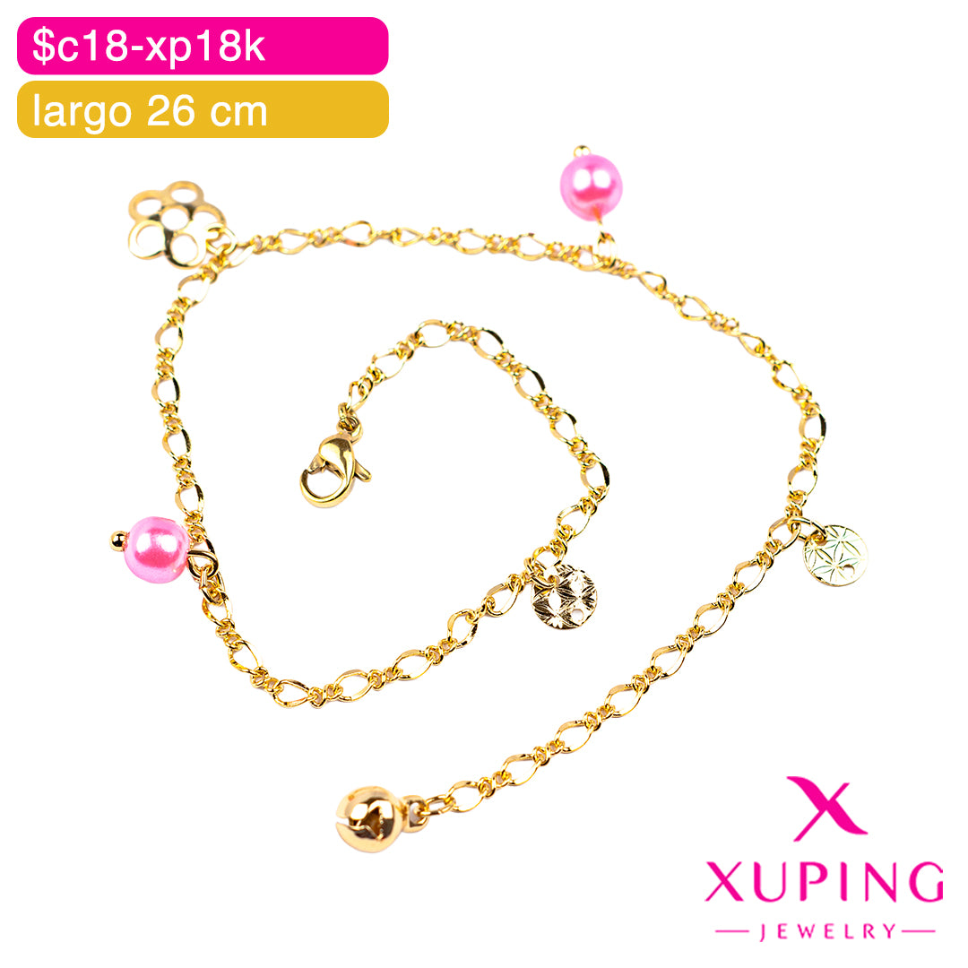 (XPI_00486) Tobillera de flor 26 cm