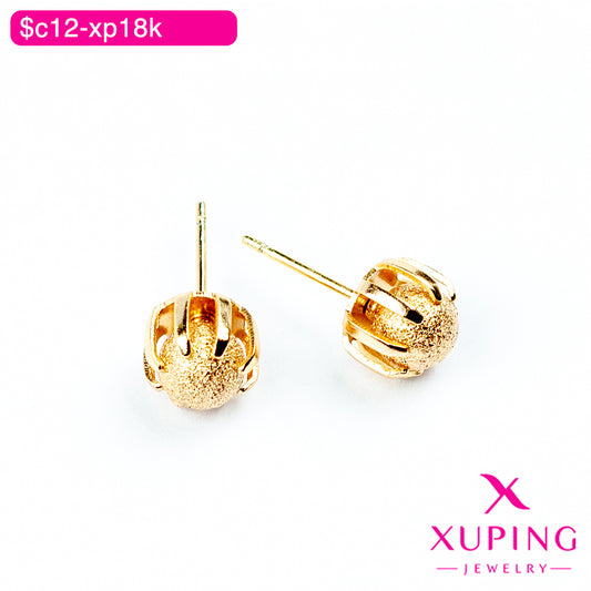 (XPB_03131) Aretes pegados de bola satinada