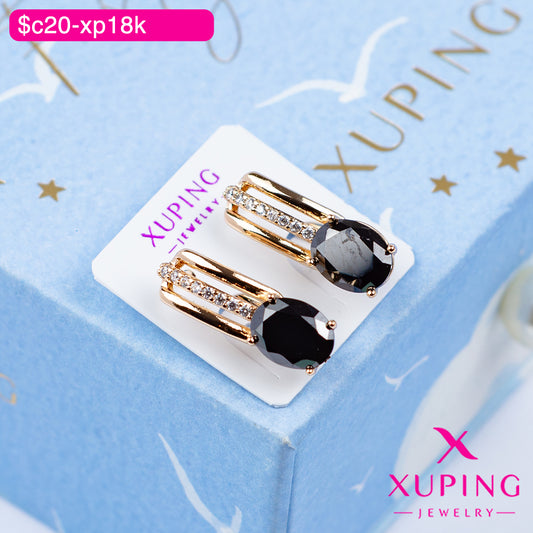 (XPB_03228) Aretes de zirconia ovalada