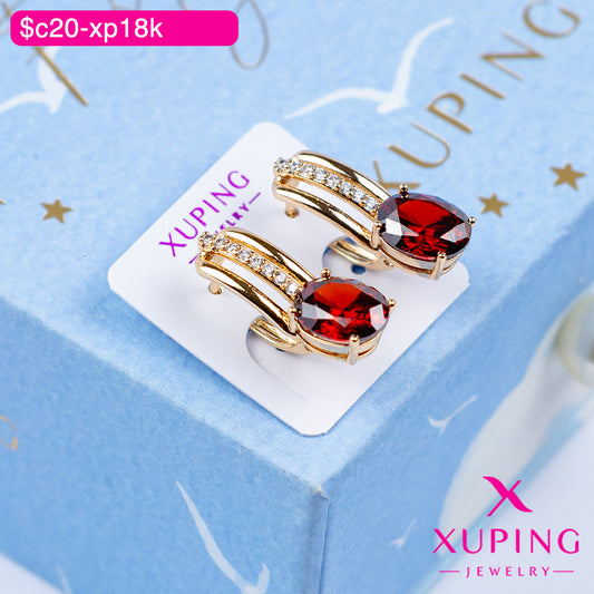(XPB_03236) Aretes de zirconia ovalada