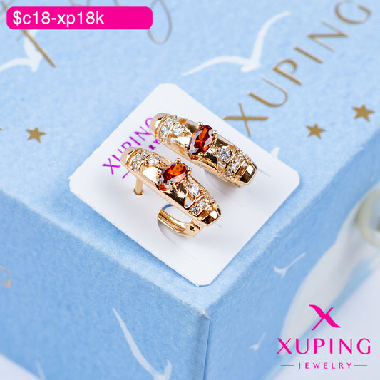 (XPB_03271) Aretes de zirconia ovalada