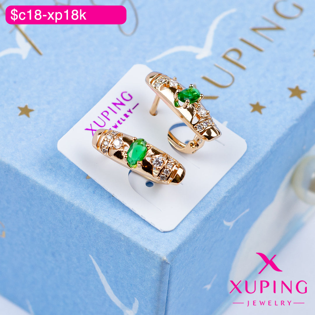 (XPB_03284) Aretes de zirconia ovalada