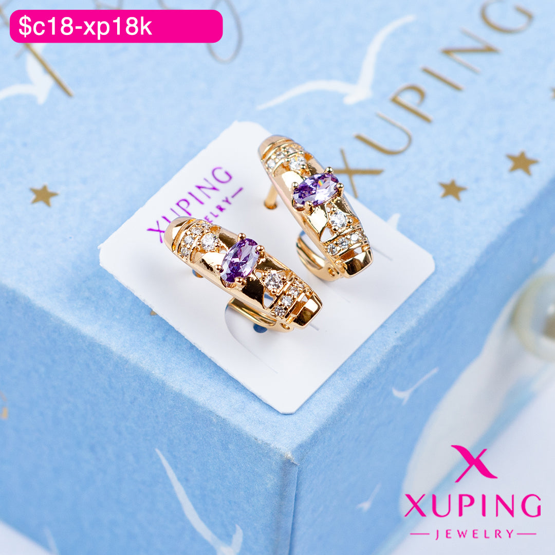 (XPB_03285) Aretes de zirconia ovalada
