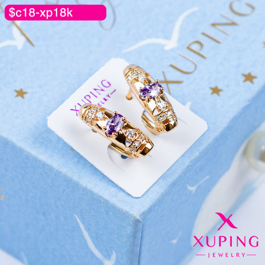 (XPB_03285) Aretes de zirconia ovalada