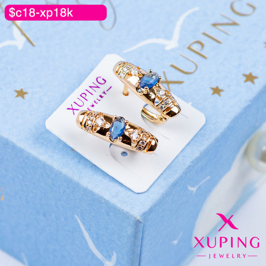 (XPB_03287) Aretes de zirconia ovalada