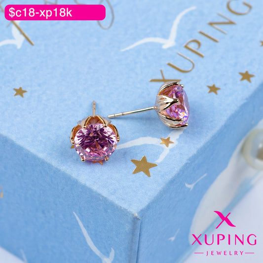 (XPB_03307) Aretes pegados de flor