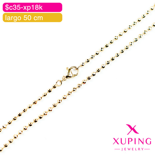 (XPE_00655) Cadena de bolitas diamantadas 50 cm
